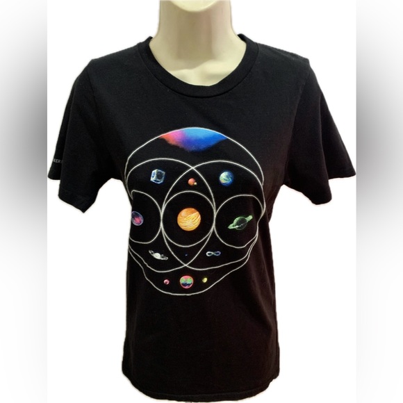 Coldplay‎ Music of the Spheres Rock Band World Tour Merch T-shirt size Small Tee - Picture 1 of 6